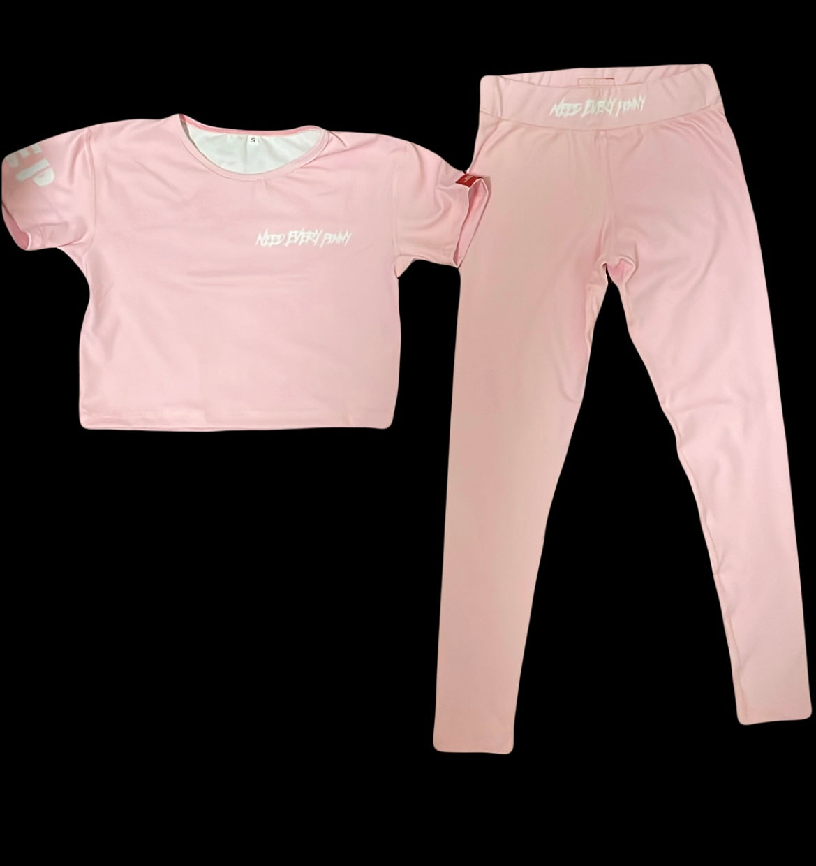 Pink Need Every Penny Crop Top Set