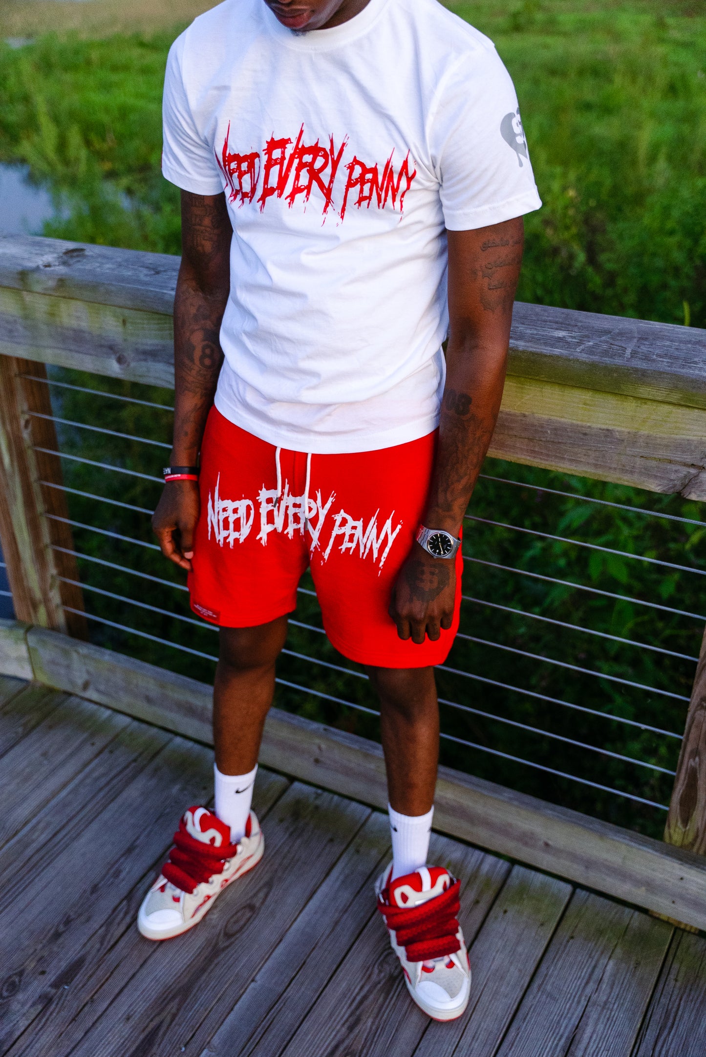 White and Red Throwback Set