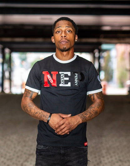 Black NEP Ringer Tshirt